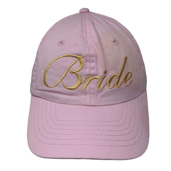 Bride Slideback Hat Pink One Size Adjustable Embroidered 6 Panel Dalix - Picture 1 of 8